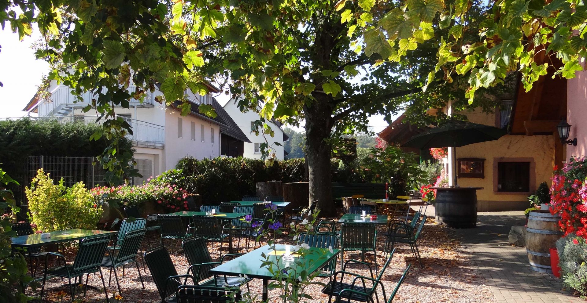 Sommergarten der Schlatthof Strausse